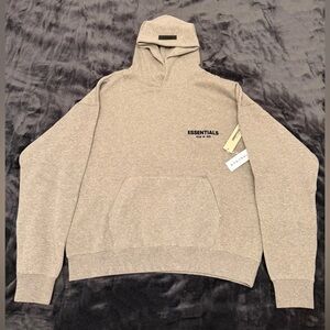 Essentials Fear or God Dark Oat Hoodie Size Small New with Tags